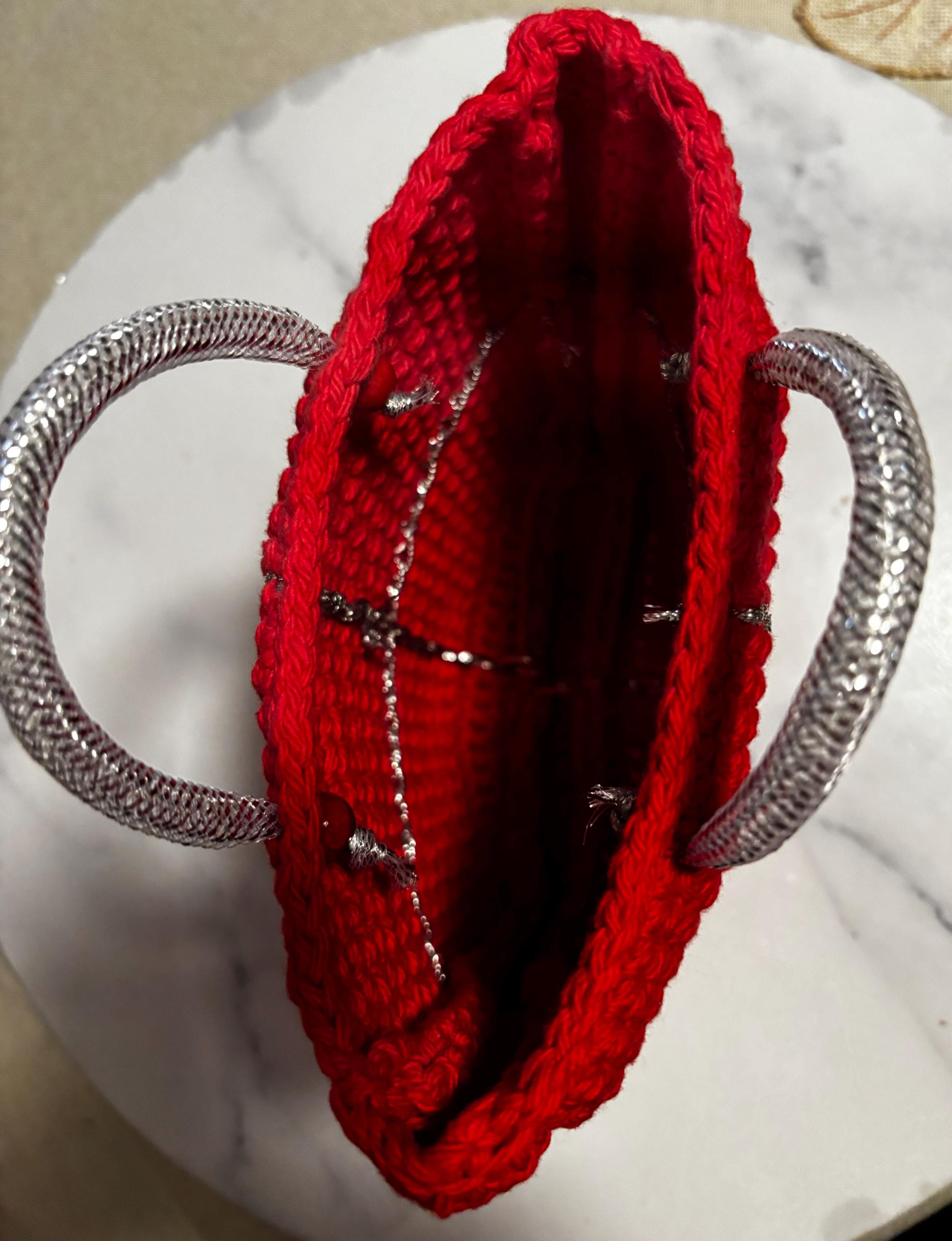 Crochet gift bag.