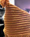 Crochet hooded scarf for toddlers.