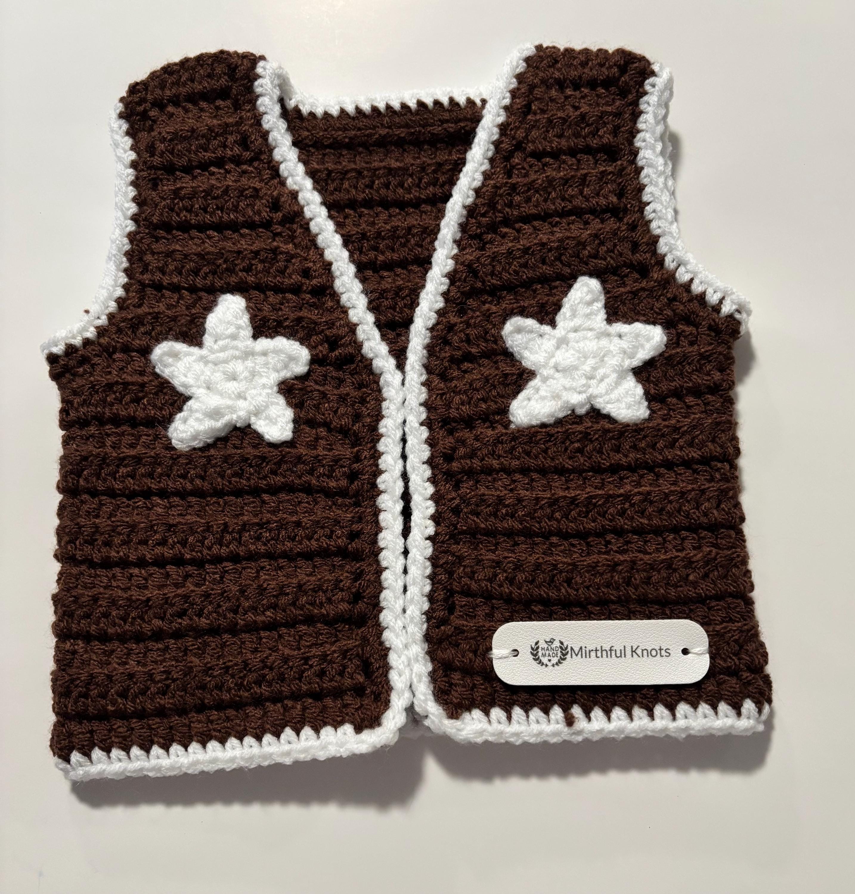 Crochet cowboy baby set.