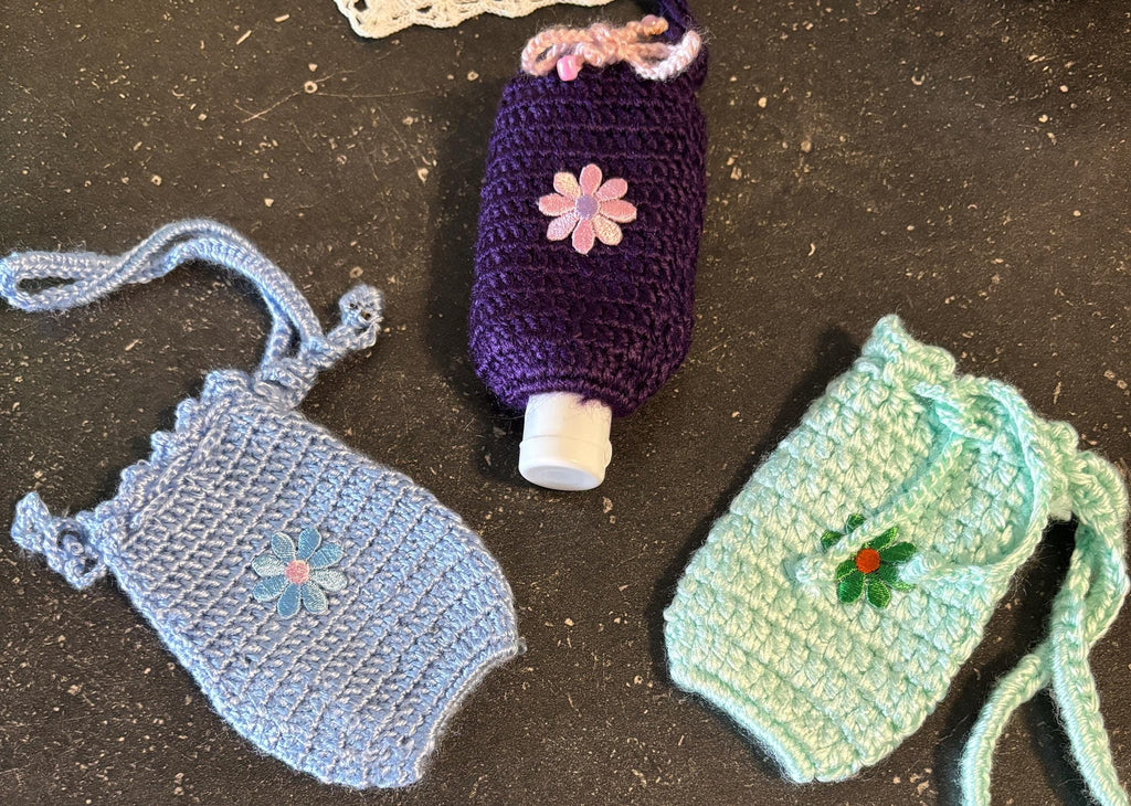 Crochet hand sanitizer case