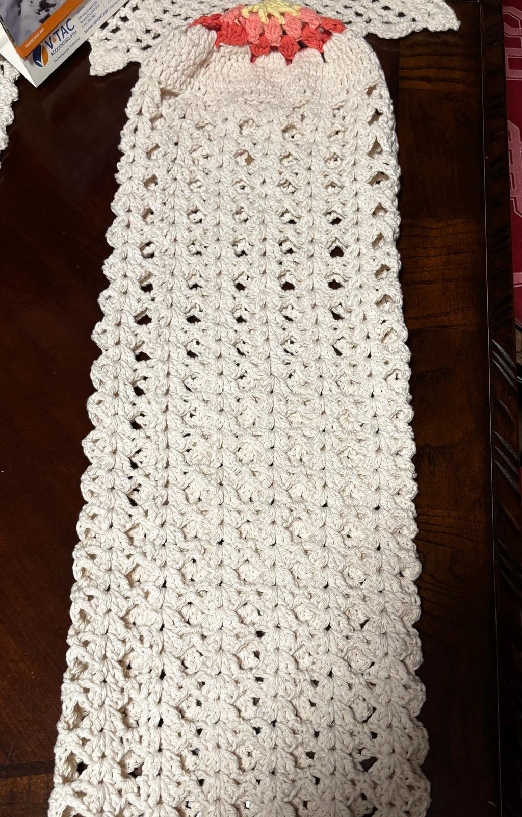 Crochet yoga mat bag.