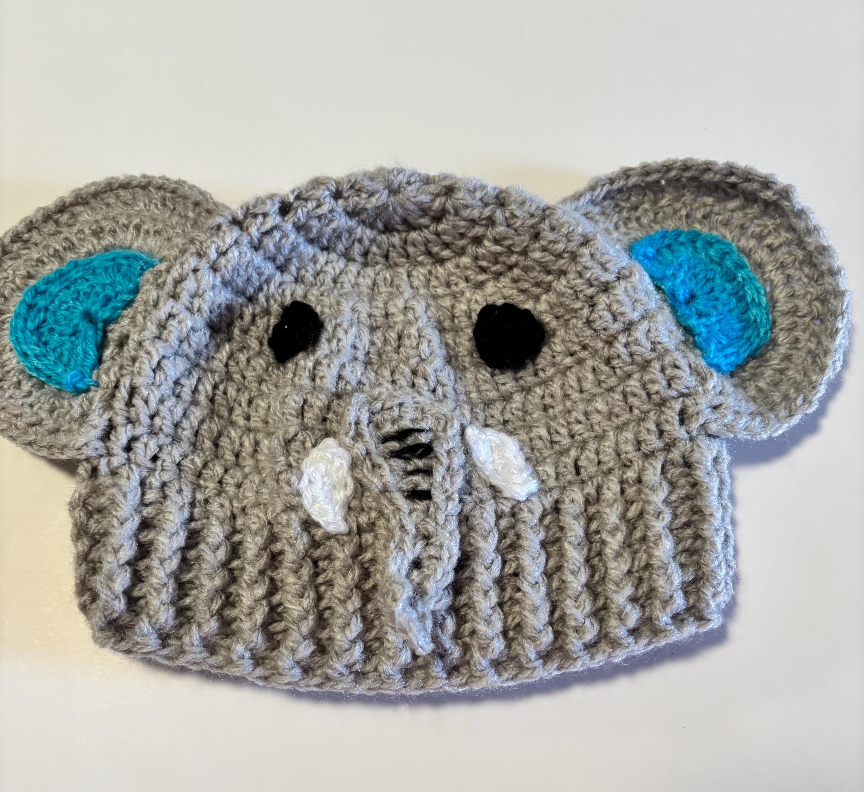 Crochet Elephant baby set.