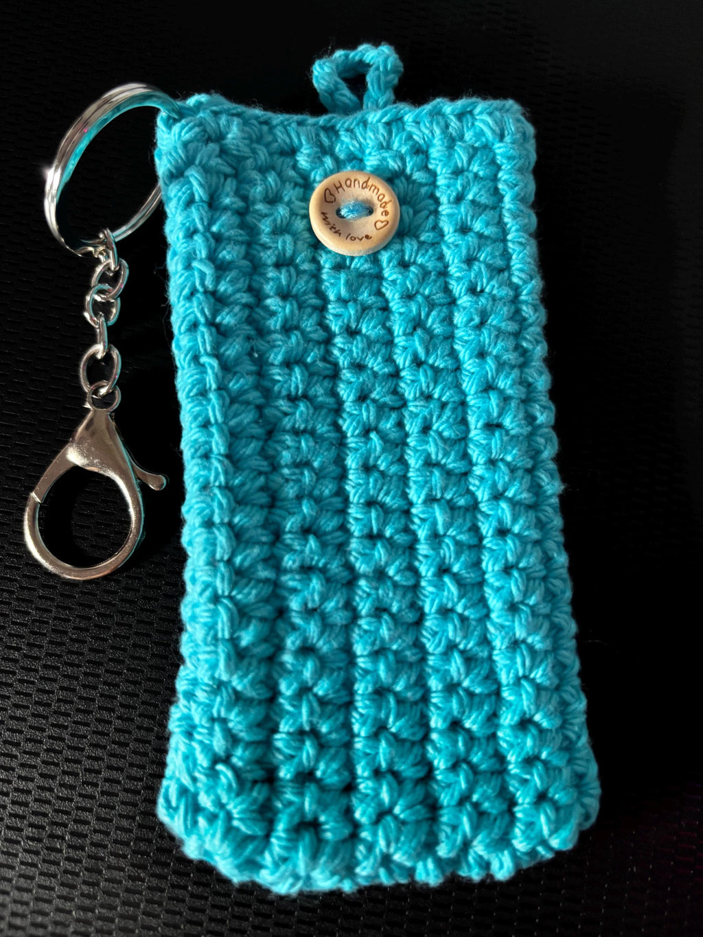 Crochet card holder.