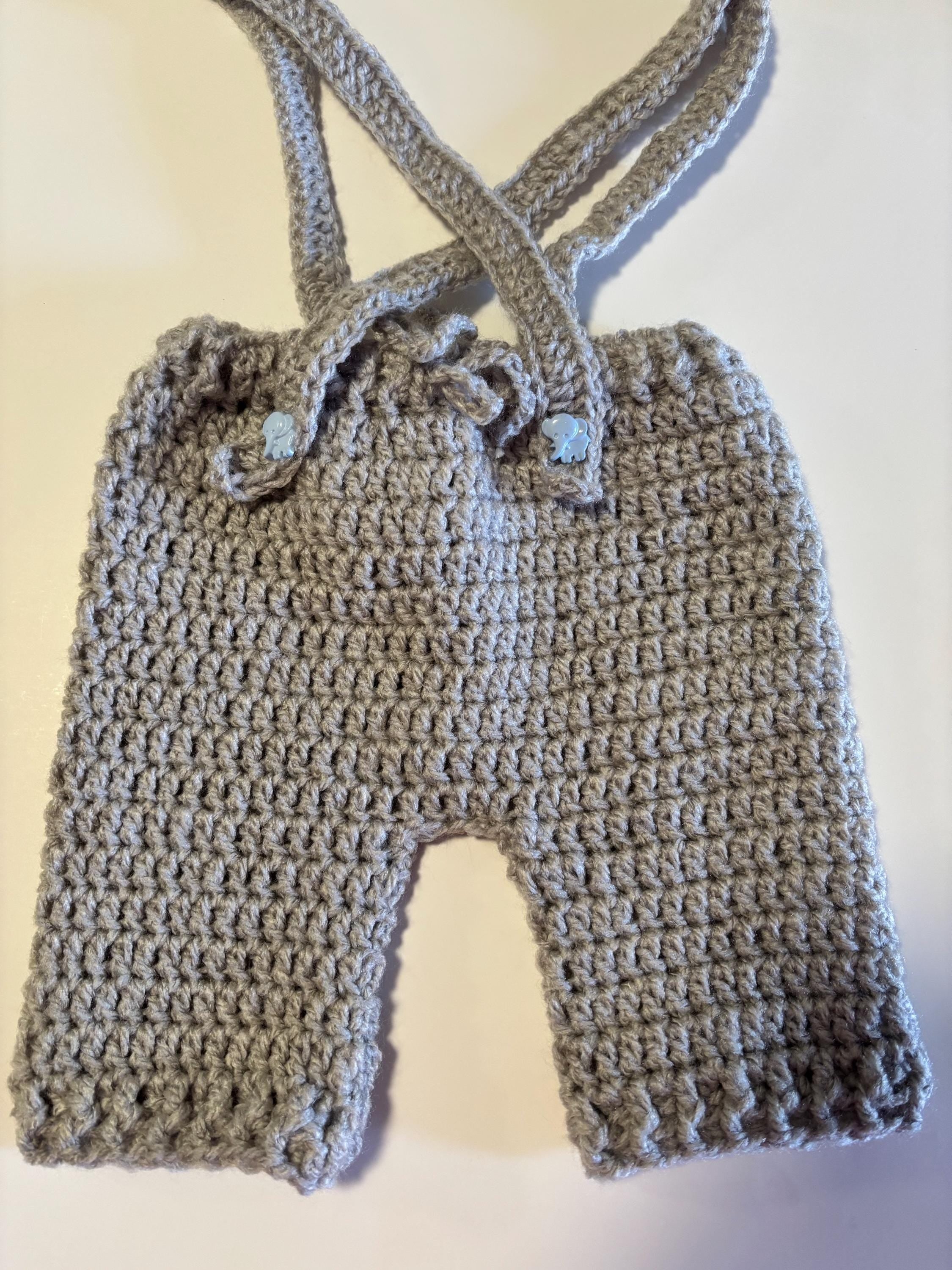 Crochet Elephant baby set.