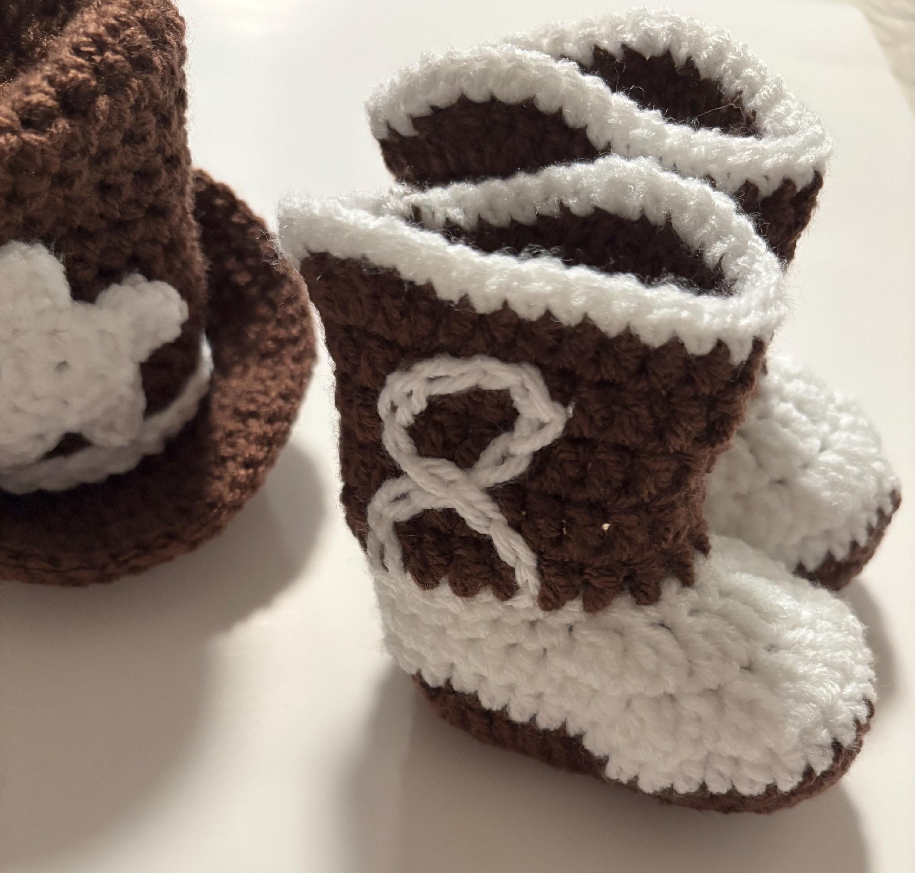 Crochet cowboy baby set.