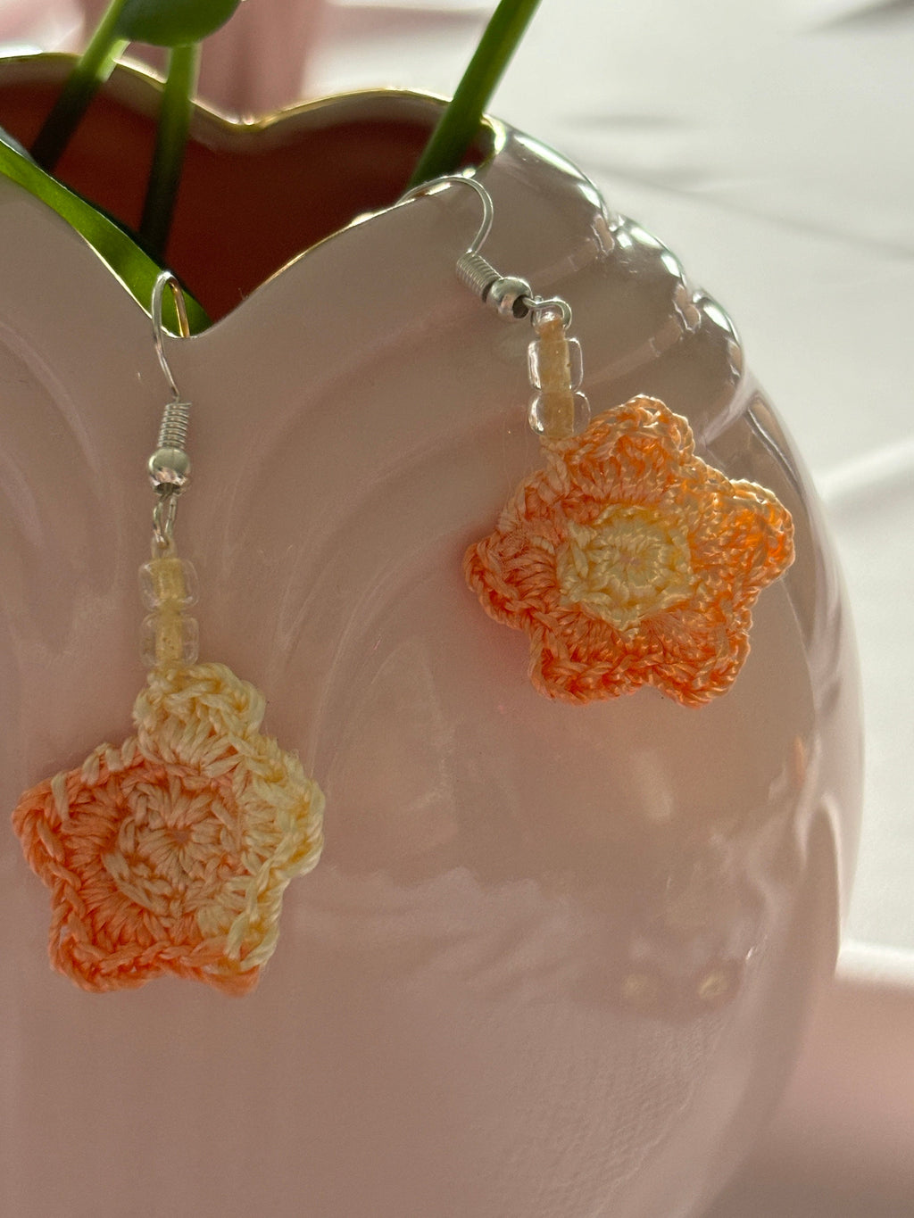 Crochet Flower Earrings: Handmade Summer Colors