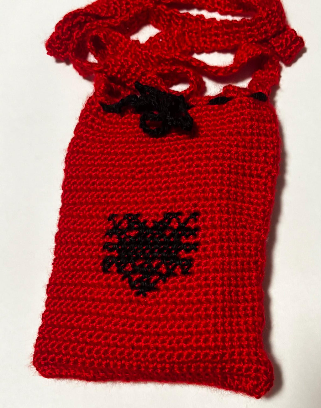 Albanian flag crochet crossbody