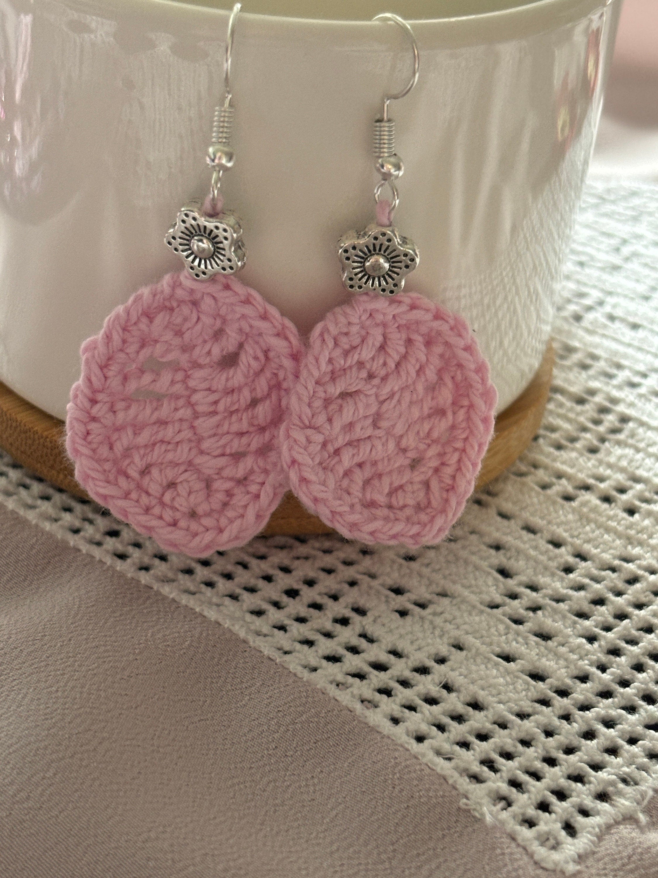 Crochet Flower Earrings: Handmade Summer Colors