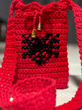 Albanian eagle crochet bag.