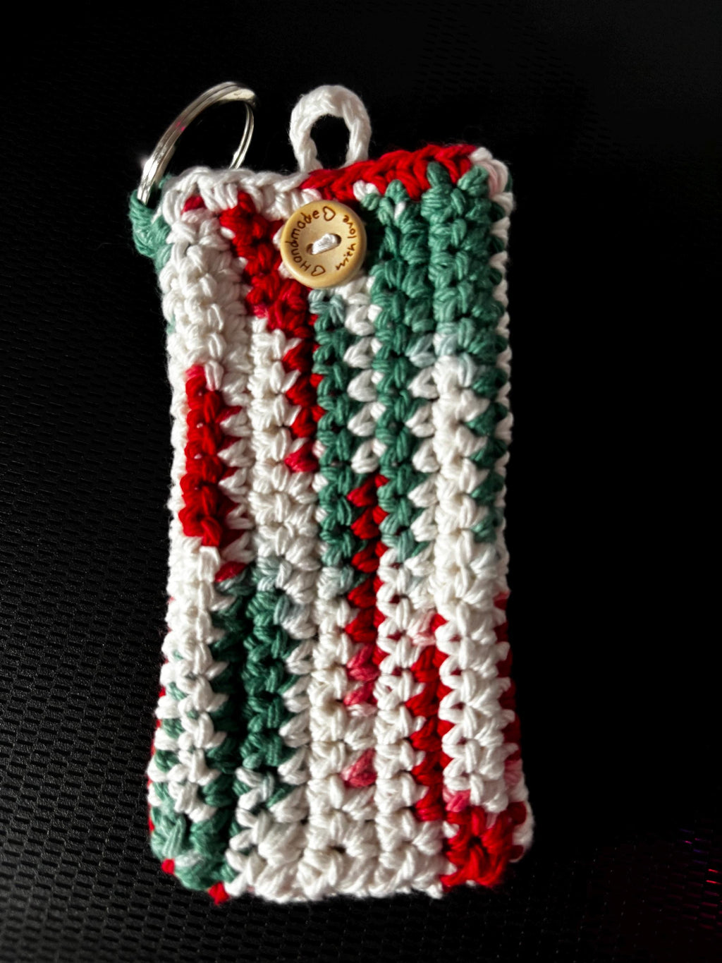 Crochet card holder.