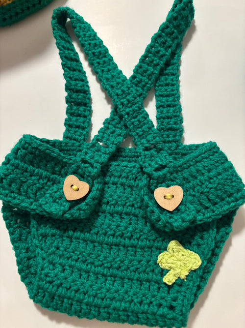 Crochet baby milestone set.