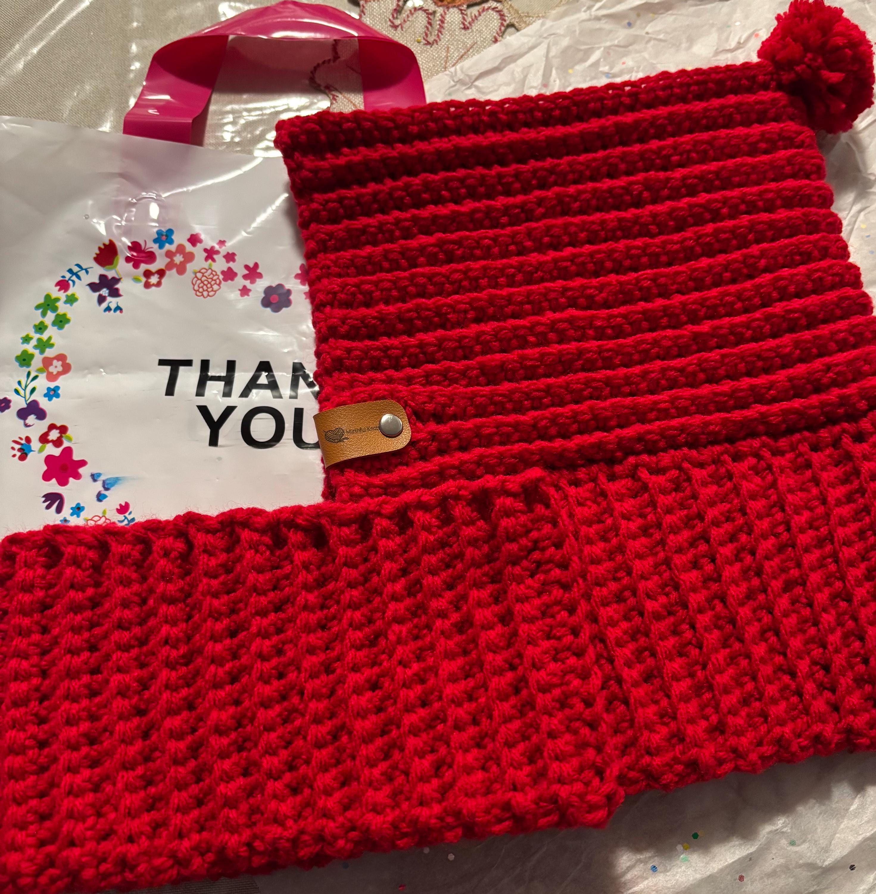 Crochet hooded scarf for toddlers.