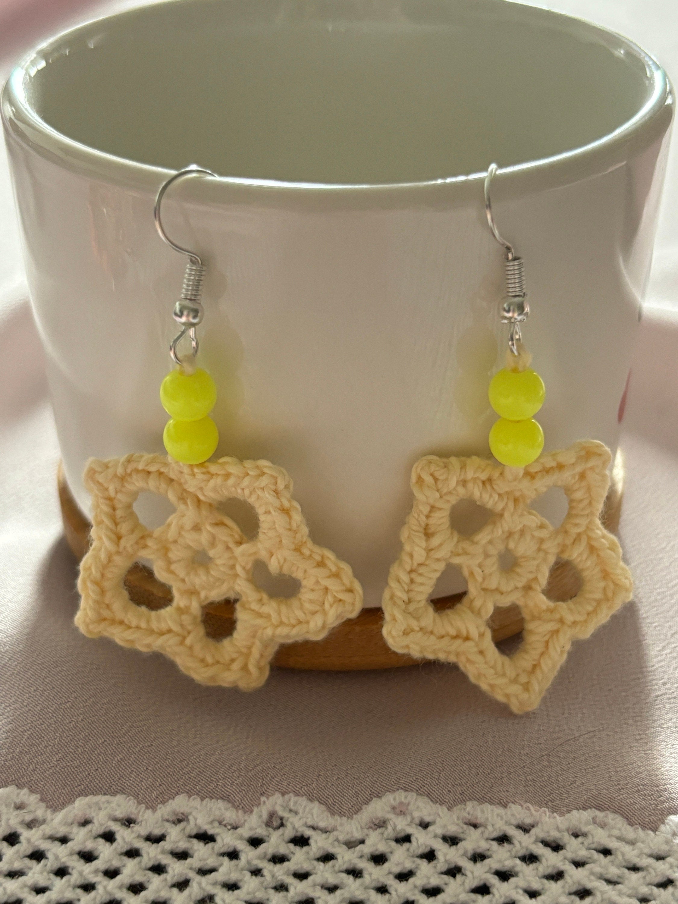 Crochet Flower Earrings: Handmade Summer Colors