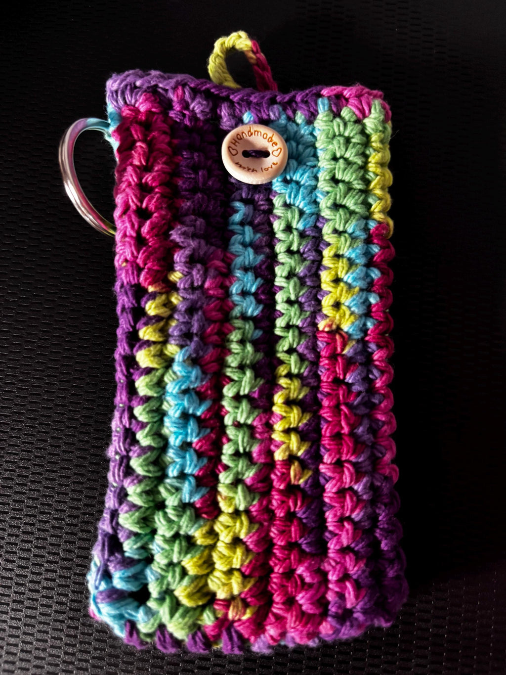 Crochet card holder.