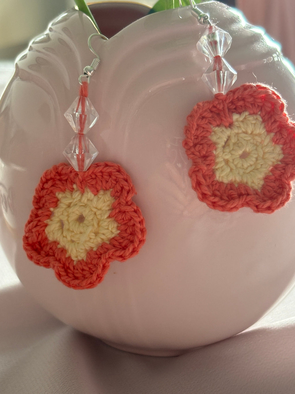 Crochet Flower Earrings: Handmade Summer Colors