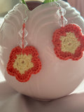 Crochet Flower Earrings: Handmade Summer Colors