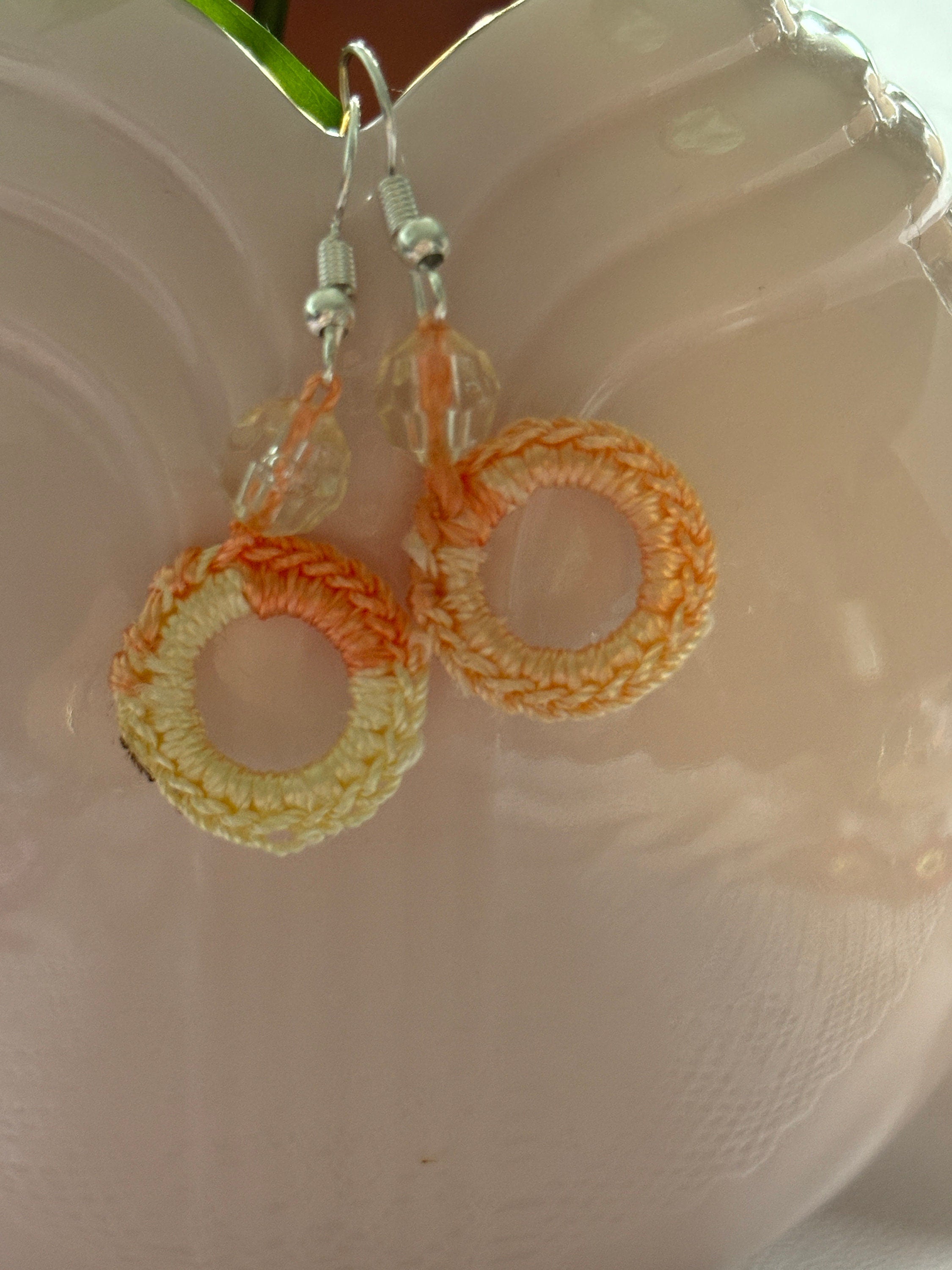 Crochet Flower Earrings: Handmade Summer Colors