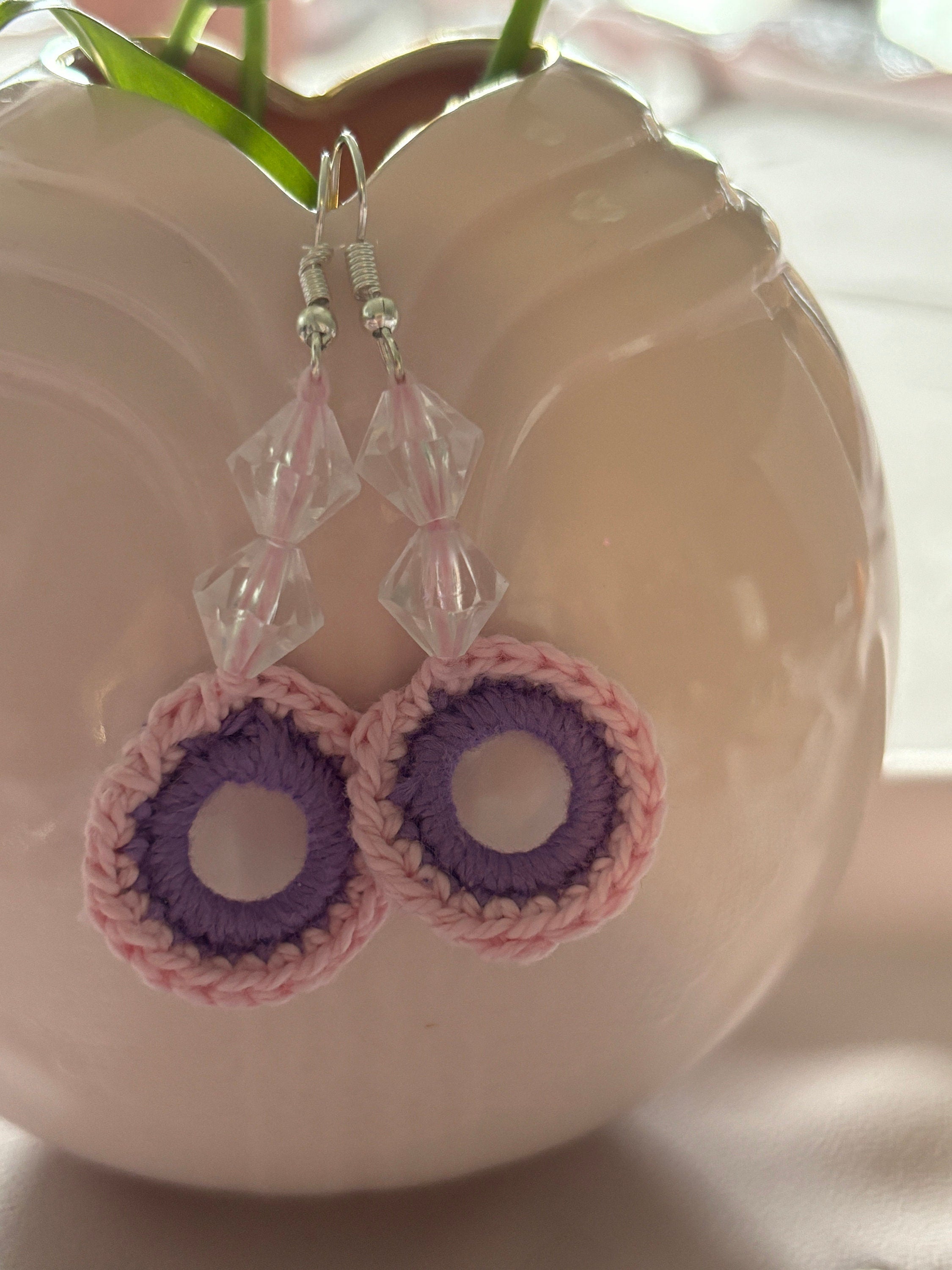 Crochet Flower Earrings: Handmade Summer Colors