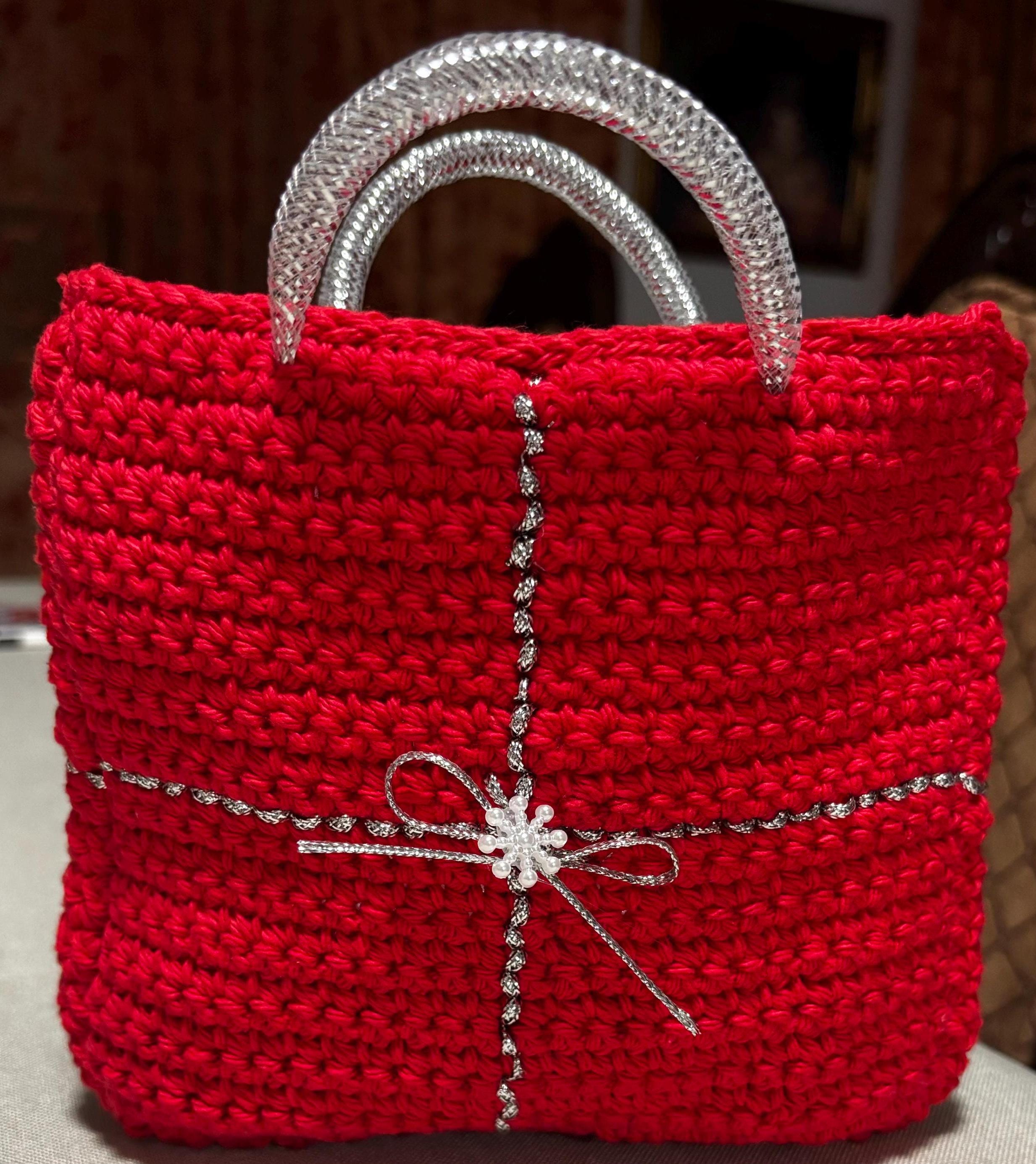 Crochet gift bag.