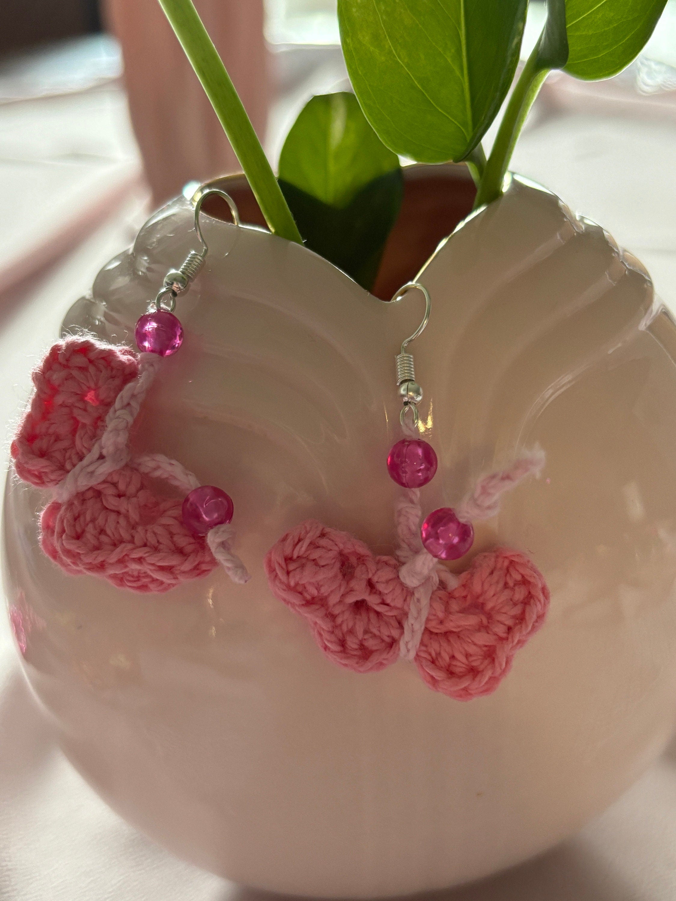 Crochet Flower Earrings: Handmade Summer Colors
