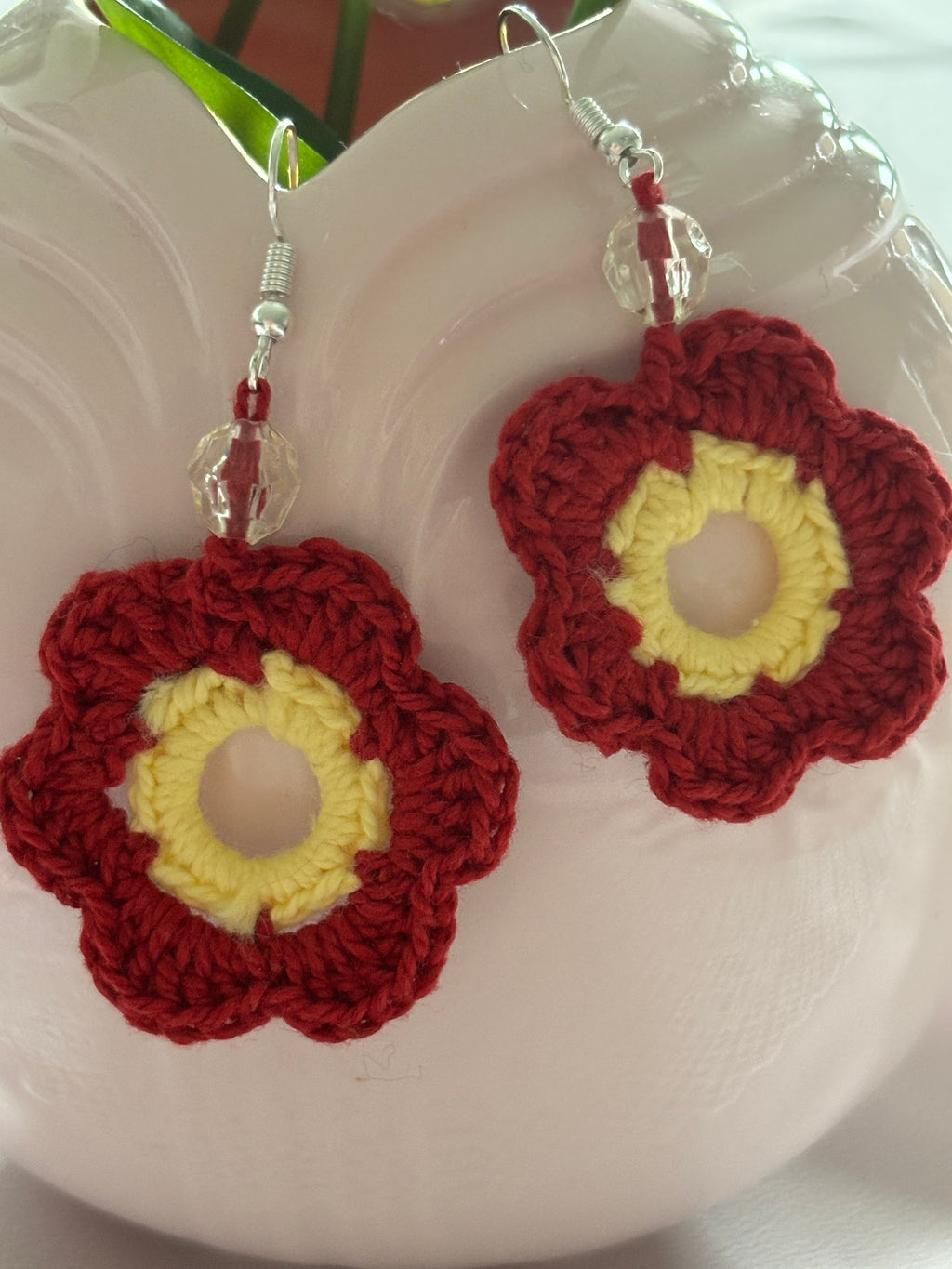 Crochet Flower Earrings: Handmade Summer Colors