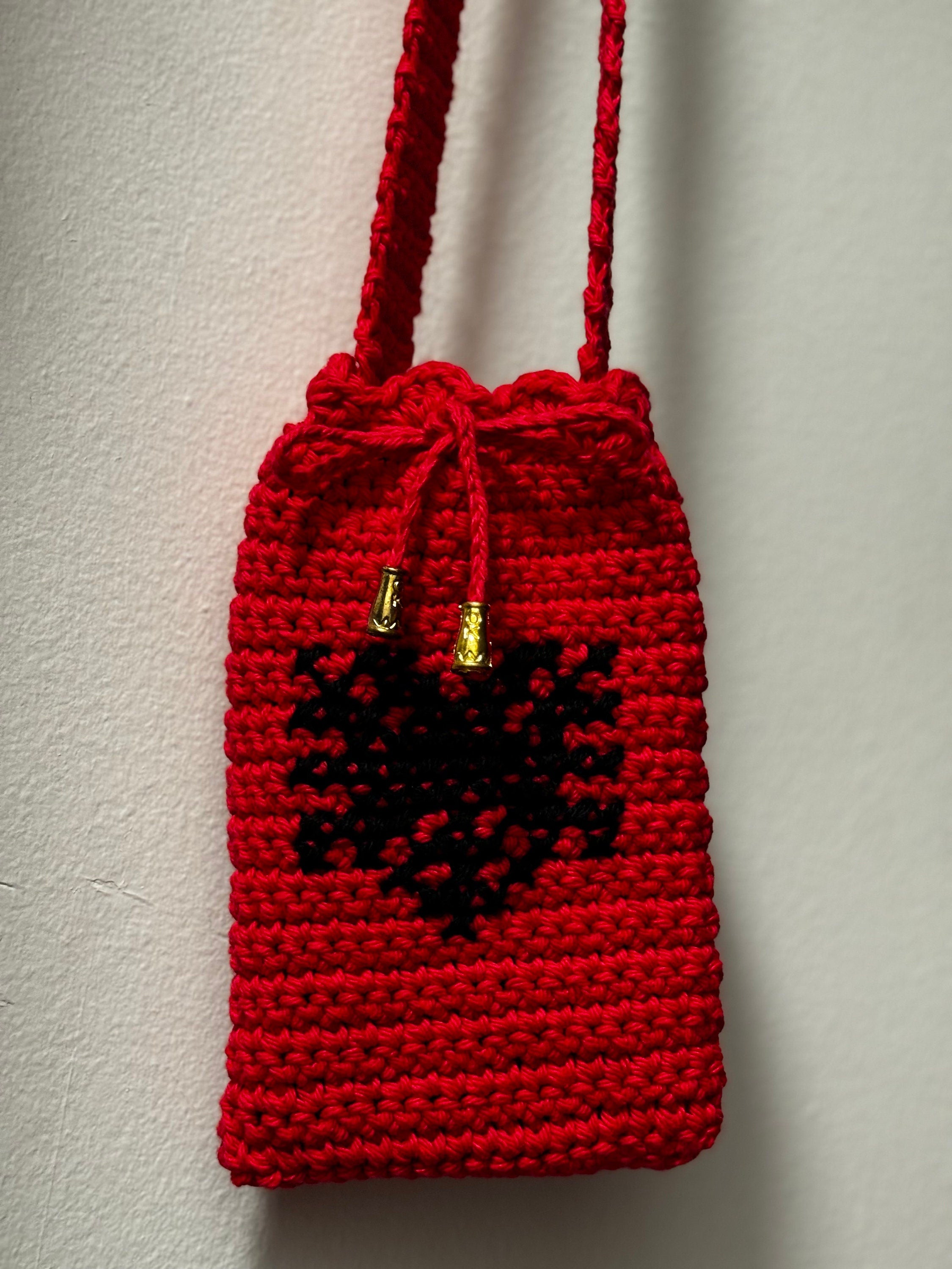 Albanian eagle crochet bag.