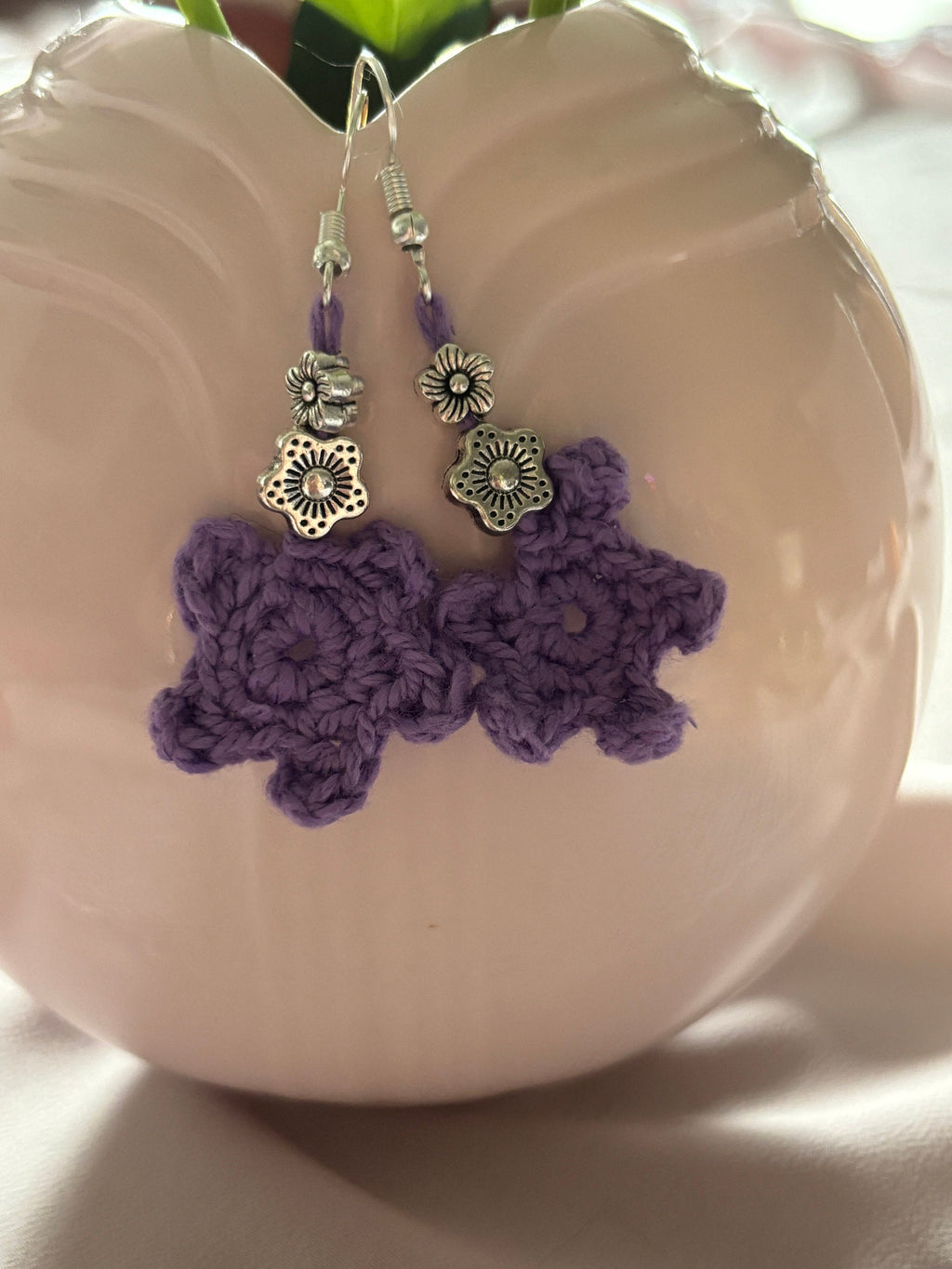 Crochet Flower Earrings: Summer Colors