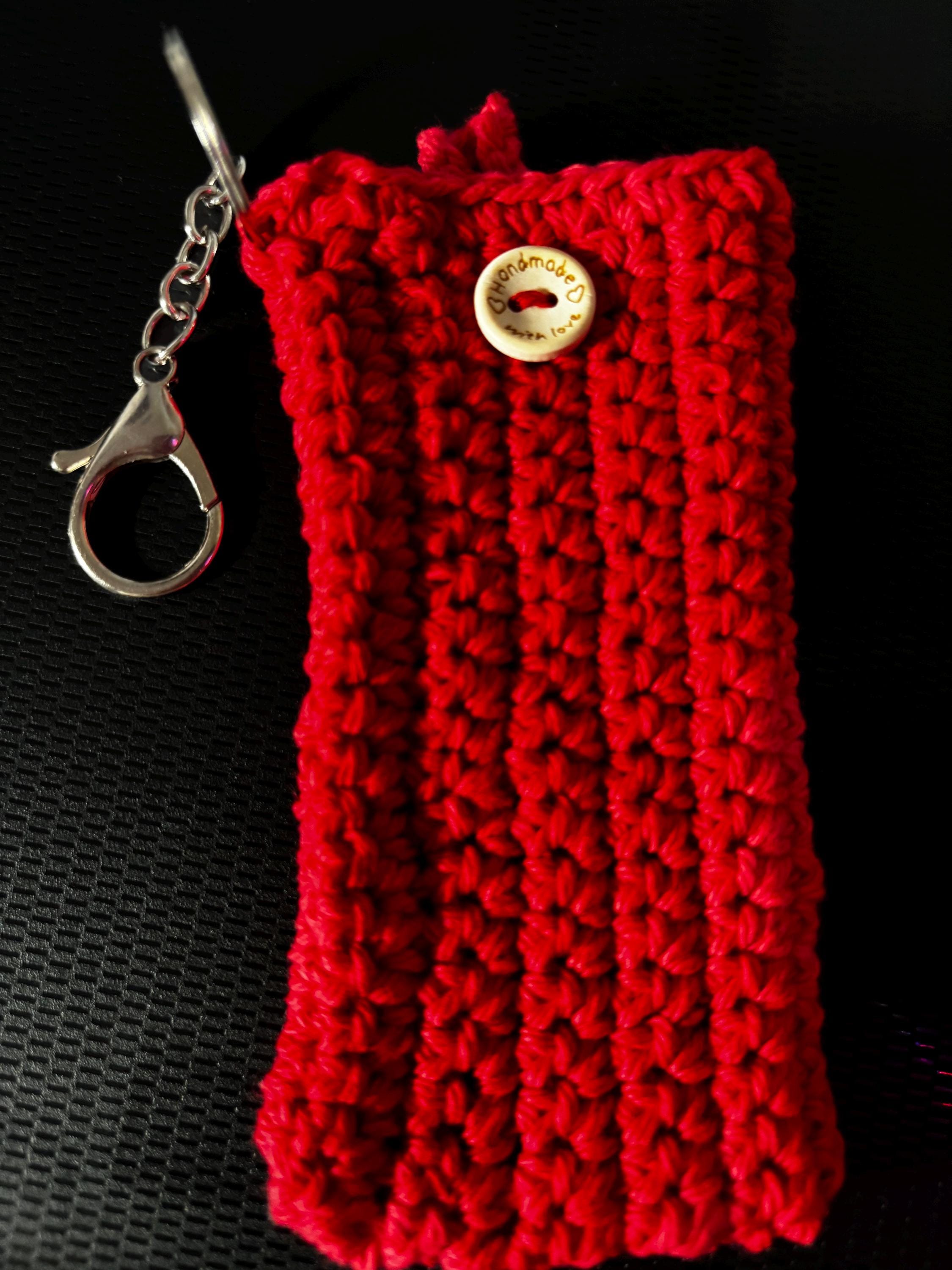 Crochet card holder.